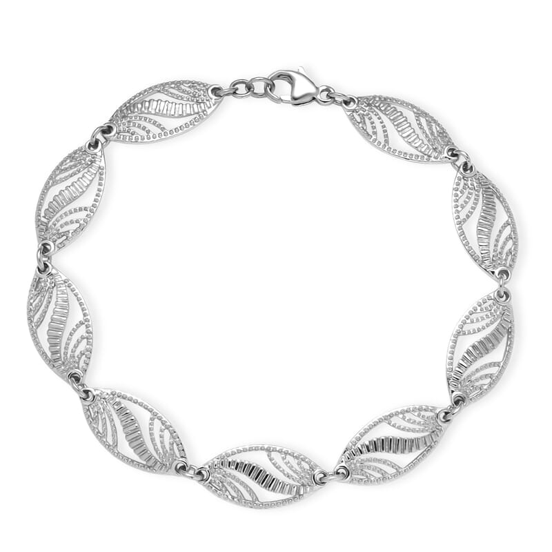 Rhapsody Leaf Whisper Bracelet in 950 Platinum (6.50 In) 10.60 Grams
