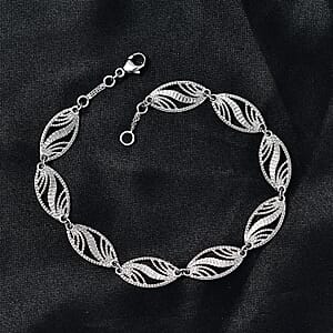 Rhapsody Leaf Whisper Bracelet in 950 Platinum (6.50 In) 10.60 Grams