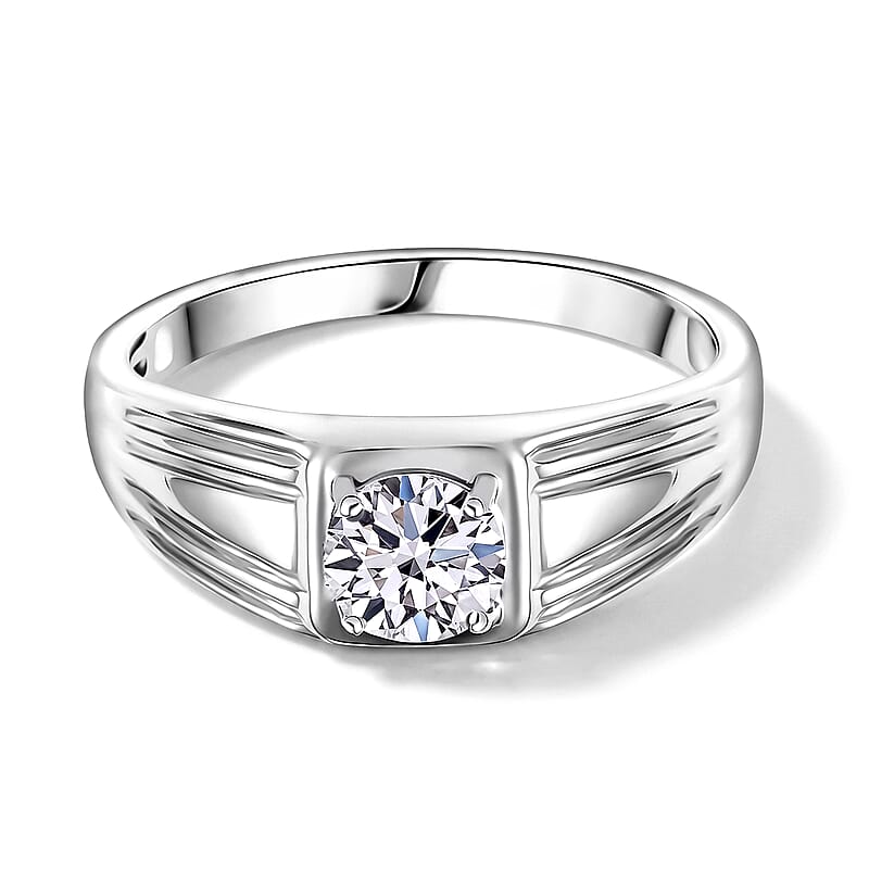 Luxuriant Lab Grown Diamond Men's Ring in 950 Palladium 1.00 ctw (Size 10.0)