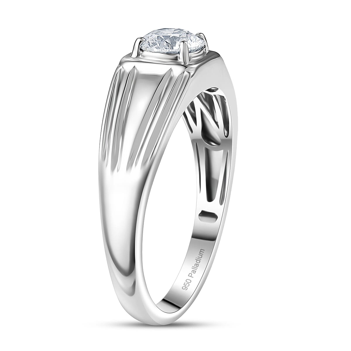 950 Palladium Luxuriant Lab Grown Diamond (G-H, SI) Men's Ring (Size 10.0) (4.90 g) 1.00 ctw image number 3