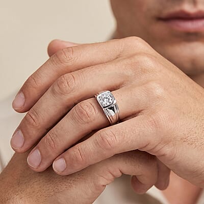 Luxuriant Lab Grown Diamond Men's Ring in 950 Palladium 1.00 ctw (Size 10.0)