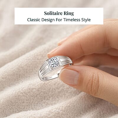 Luxuriant Lab Grown Diamond Men's Ring in 950 Palladium 1.00 ctw (Size 10.0)