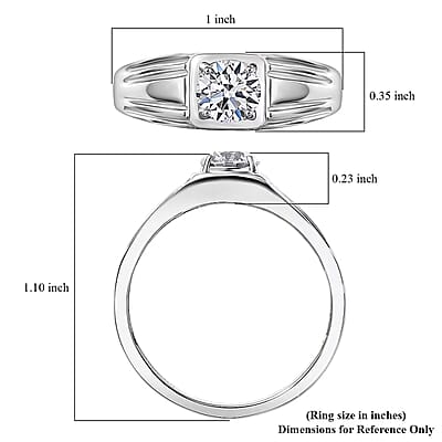 Luxuriant Lab Grown Diamond Men's Ring in 950 Palladium 1.00 ctw (Size 10.0)