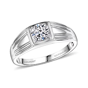 Luxuriant Lab Grown Diamond G-H SI 1.00 ctw  Men's Ring in 950 Palladium (Size 11.0) 4.70 Grams (Del. in 10-12 Days) 
