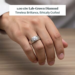 Luxuriant Lab Grown Diamond Men's Ring in 950 Palladium 1.00 ctw (Size 11.0)