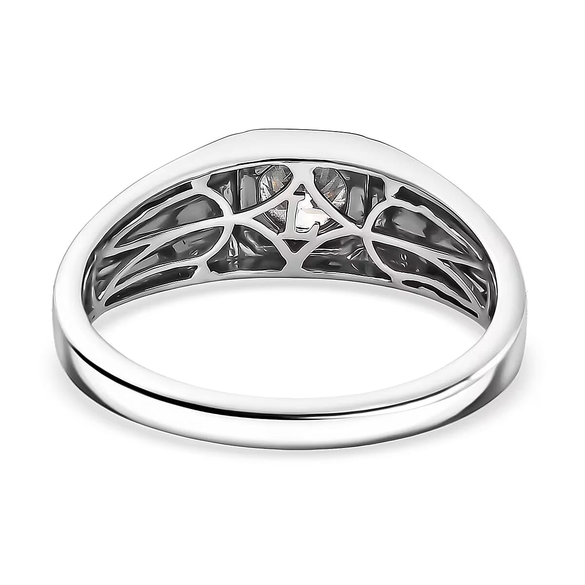 Luxuriant Lab Grown Diamond G-H SI 1.00 ctw  Men's Ring in 950 Palladium (Size 11.0) 4.70 Grams (Del. in 10-12 Days)  image number 7