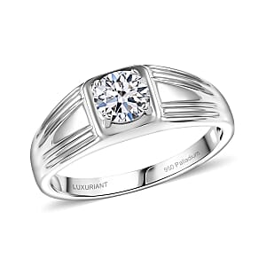 Luxuriant Lab Grown Diamond G-H SI 1.00 ctw  Men's Ring in 950 Palladium (Size 12.0) 4.90 Grams (Del. in 10-12 Days) 