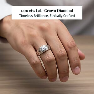 Luxuriant Lab Grown Diamond Men's Ring in 950 Palladium 1.00 ctw (Size 12.0)