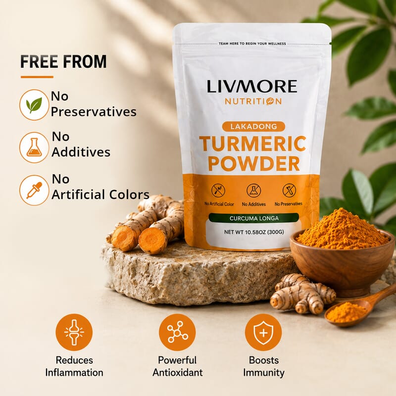 Livmore Nutrition Turmeric Powder 10.58oz