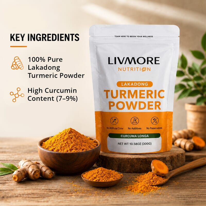 Livmore Nutrition Turmeric Powder 10.58oz