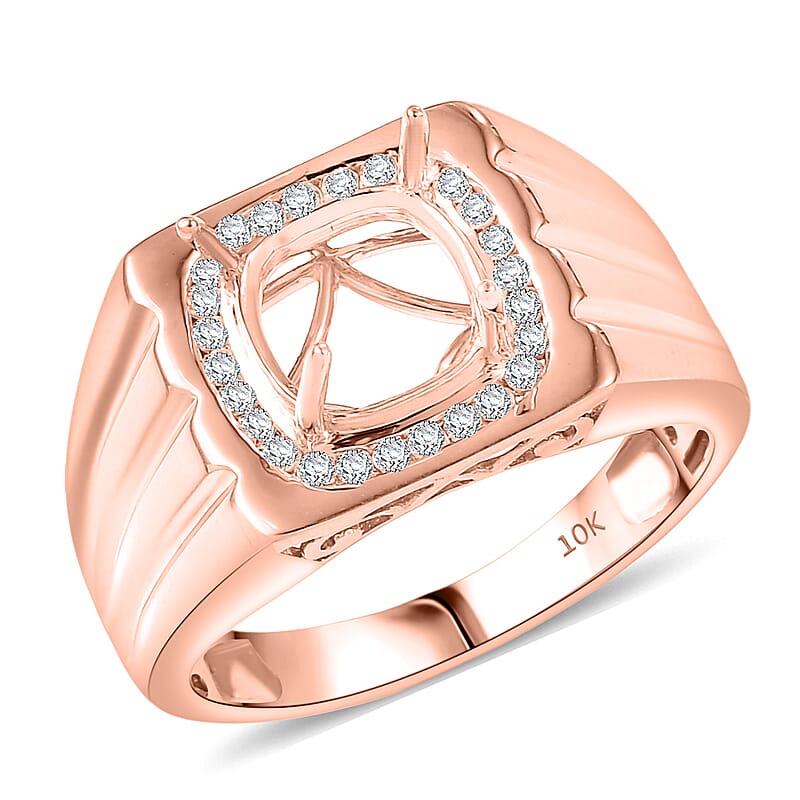 Lab Grown Diamond G-H SI 0.25 ctw Ring in 10K Rose Gold (Size 10.5) 7.0 Grams