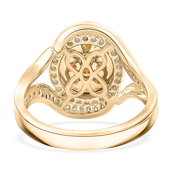 Modani Fire Orange Diamond Ring in 10K Yellow Gold 1.00 ctw (Size 6.0)