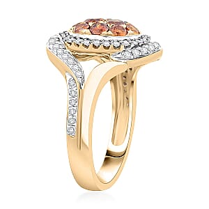 Modani Fire Orange Diamond Ring in 10K Yellow Gold 1.00 ctw (Size 6.5)