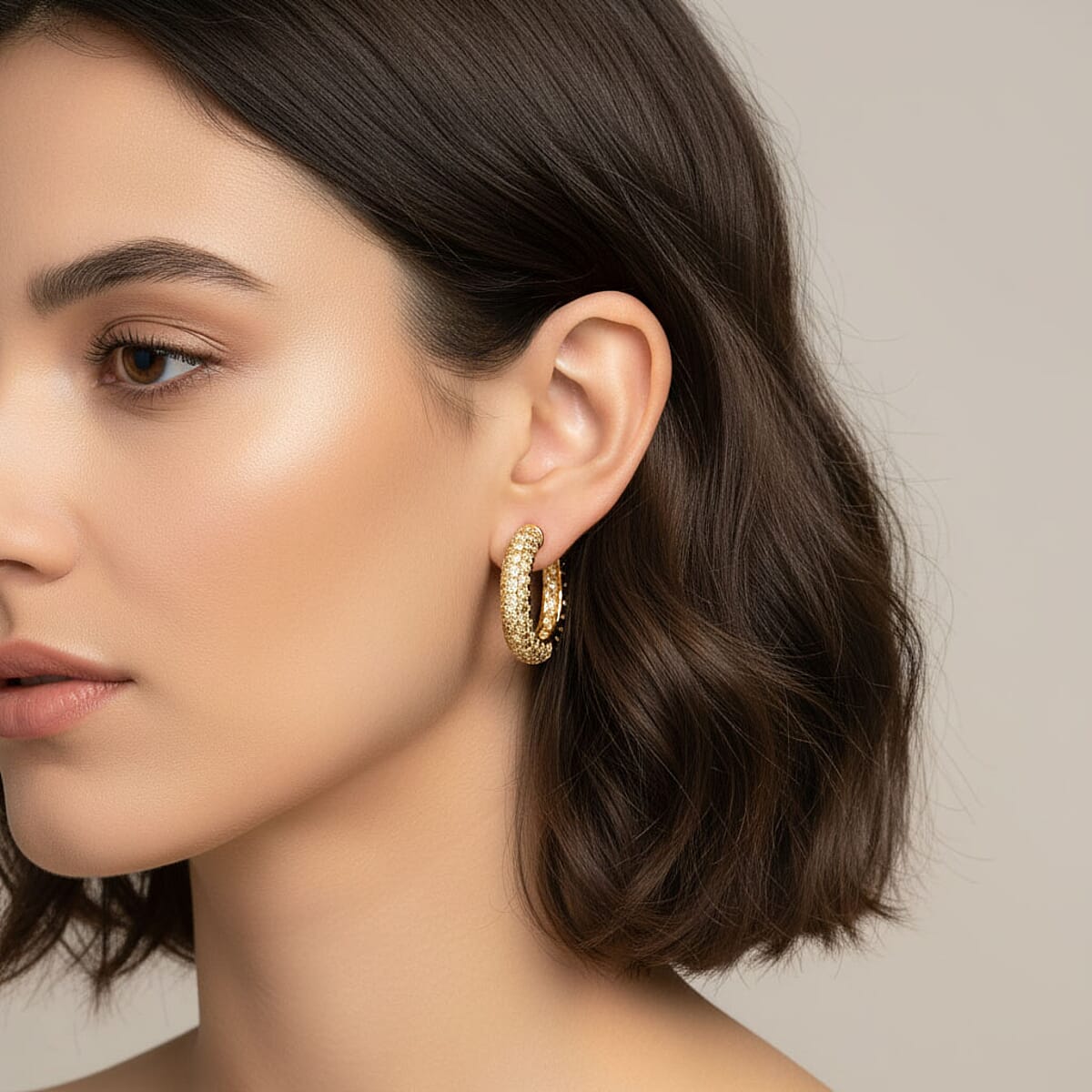 Modani Fire Orange Diamond 0.91 ctw Earrings in 10K Yellow Gold image number 2