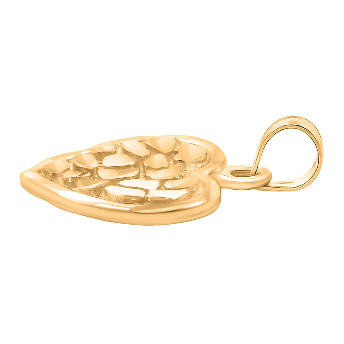 Made in America Heart Pendant in 10K Yellow Gold 1.28 Grams image number 3