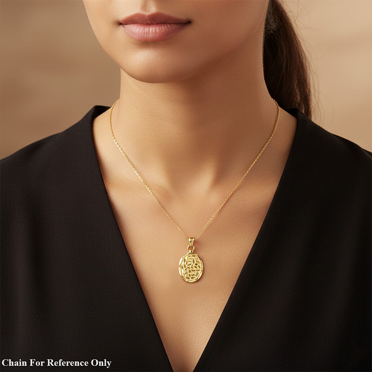 Made in America Oval Pendant in 10K Yellow Gold 2.67 Grams image number 1