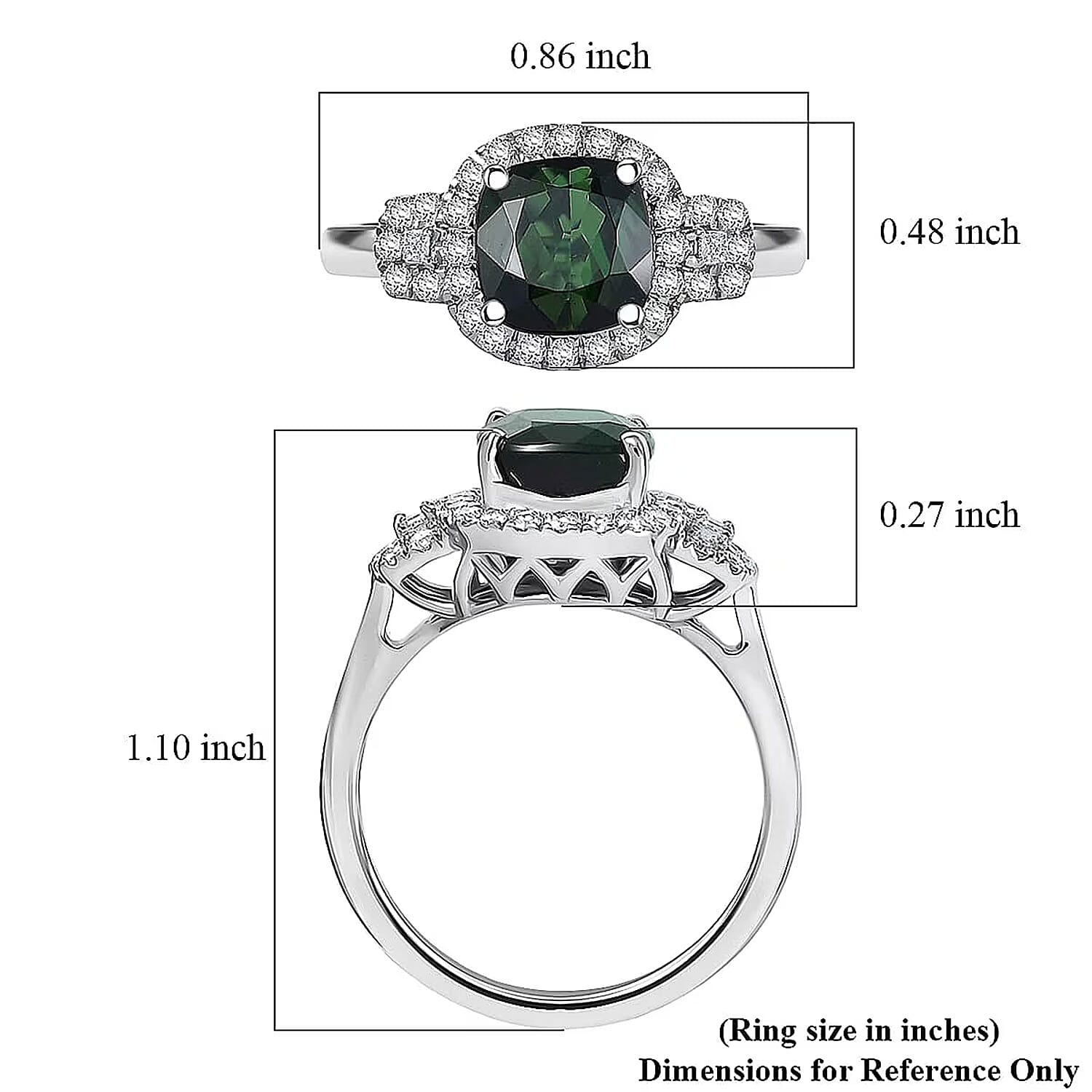 Certified & Appraised Rhapsody AAAA Santa Rosa Tourmaline and Diamond E-F VS 2.63 ctw Ring in 950 Platinum (Size 6.0) 5.65 Grams