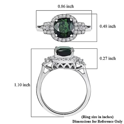 Certified & Appraised Rhapsody AAAA Santa Rosa Tourmaline and Diamond E-F VS 2.63 ctw Ring in 950 Platinum (Size 6.0) 5.65 Grams