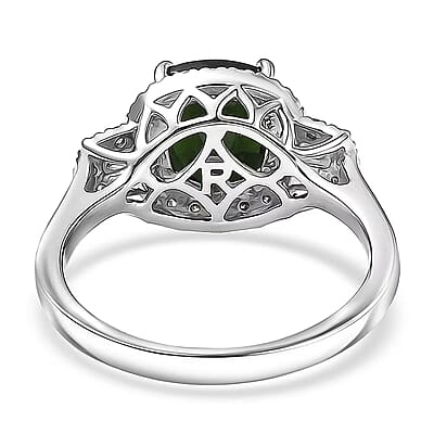Certified & Appraised Rhapsody AAAA Santa Rosa Tourmaline and Diamond E-F VS 2.63 ctw Ring in 950 Platinum (Size 6.0) 5.65 Grams