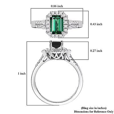 Certified & Appraised Rhapsody AAAA Santa Rosa Tourmaline, Diamond Ring in 950 Platinum 1.61 ctw (Size 10.0)