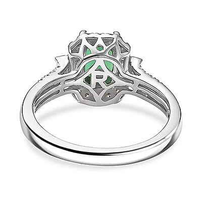 Certified & Appraised Rhapsody AAAA Santa Rosa Tourmaline, Diamond Ring in 950 Platinum 1.61 ctw (Size 10.0)