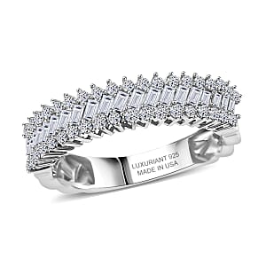 Luxuriant Lab Grown Diamond G-H SI 0.50 ctw Eternal Weave Ring in Rhodium Over Sterling Silver (Size 10.0)