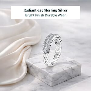 Luxuriant Lab Grown Diamond Ring in Rhodium Over Sterling Silver 0.50 ctw (Size 10.0)