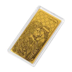 24K Golden Lion & Lady Legacy Emboss Sheet 55x30mm 100mg