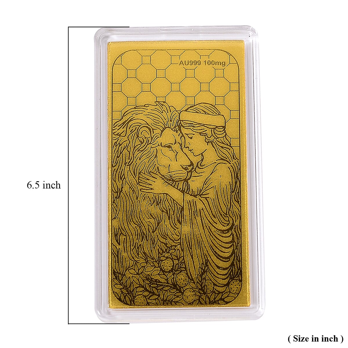24K Golden Golden Lion & Lady Legacy Emboss Sheet 55x30mm 100mg (Del. in 8-10 Days) image number 3