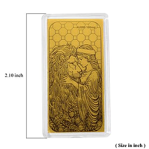 24K Golden Lion & Lady Legacy Emboss Sheet 55x30mm 100mg