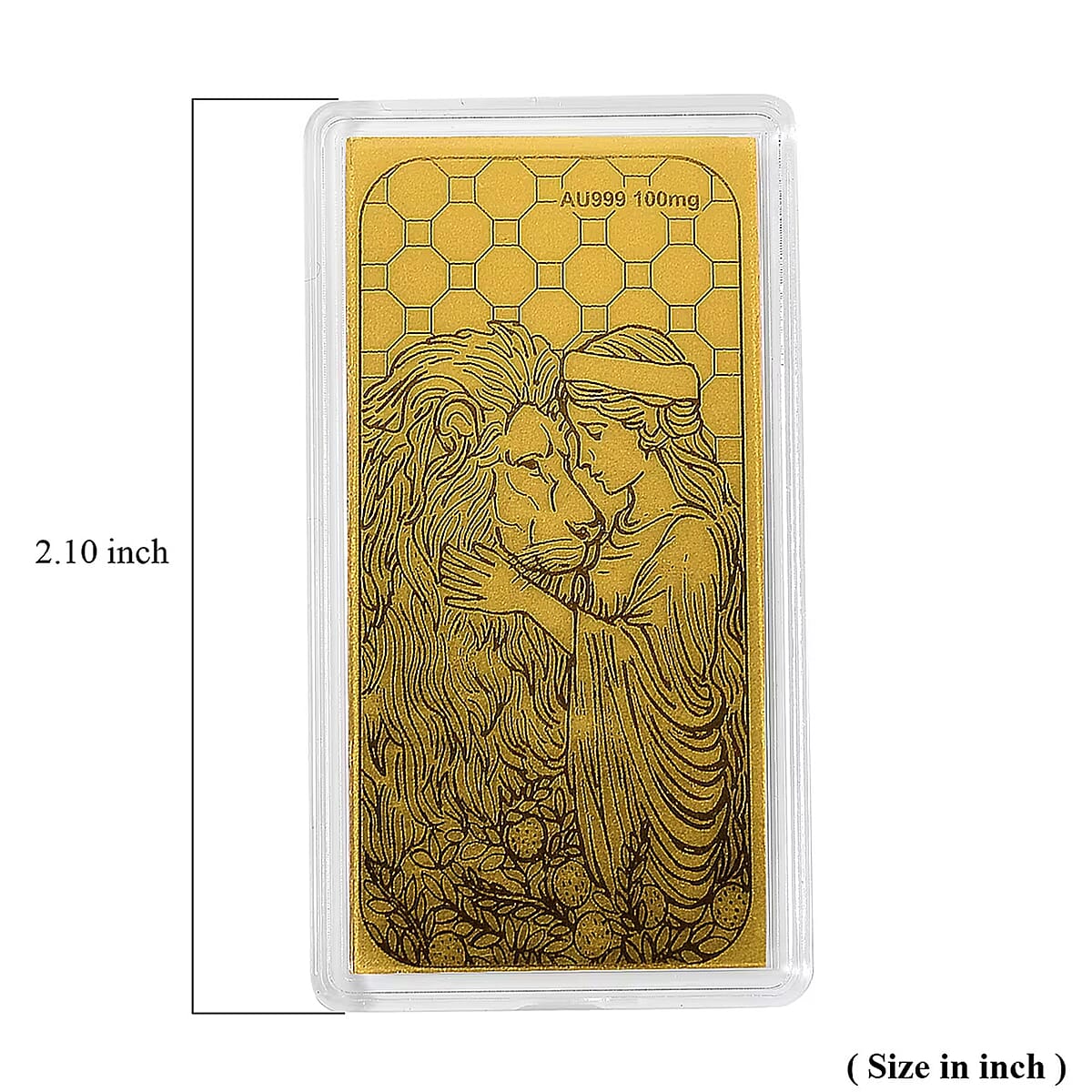 24K Golden Lion & Lady Legacy Emboss Sheet 55x30mm 100mg image number 5