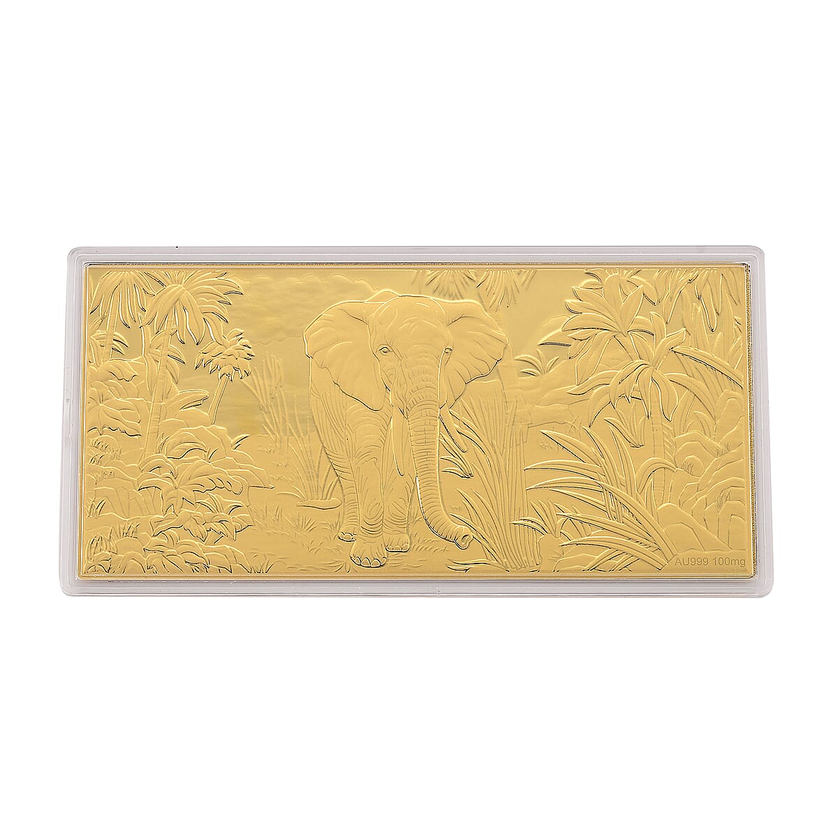 24K Golden Royal Elephant Emboss Sheet (15.5x7.5cm) 100mg (Del. in 8-10 Days) image number 0
