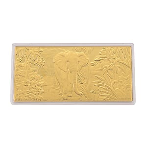 24K Golden Royal Elephant Emboss Sheet (15.5x7.5cm) 100mg (Del. in 8-10 Days)