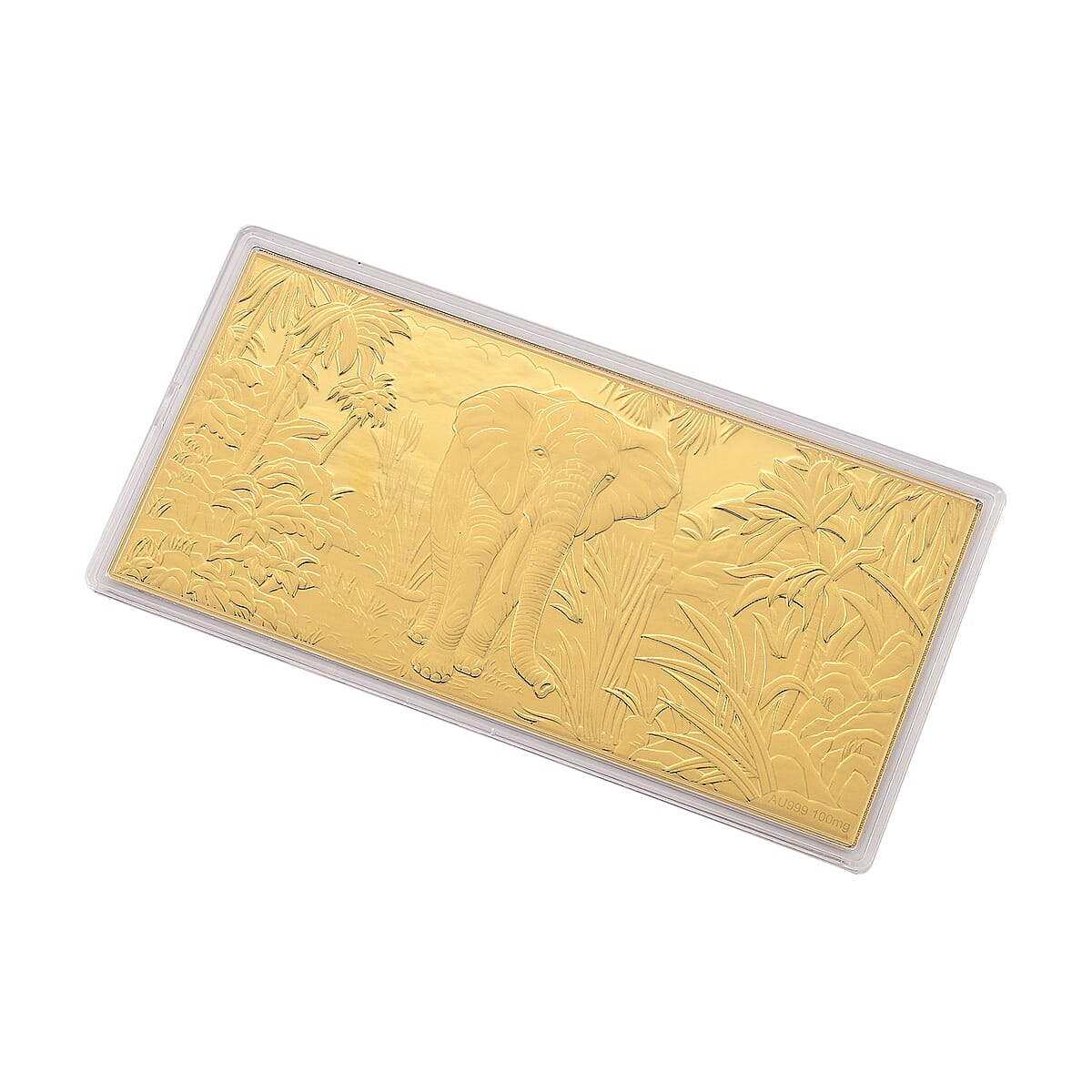 24K Golden Royal Elephant Emboss Sheet (15.5x7.5cm) 100mg (Del. in 8-10 Days) image number 2