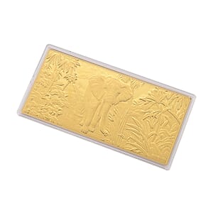 Doorbuster TLV 24K Golden Royal Elephant Emboss Sheet (15.5x7.5cm) 100mg
