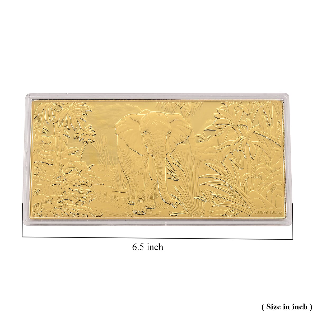 24K Golden Royal Elephant Emboss Sheet (15.5x7.5cm) 100mg (Del. in 8-10 Days) image number 4
