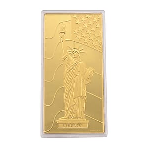 24K Golden Statue of Liberty Emboss Sheet (15.5x7.5cm) 100mg (Del. in 8-10 Days)