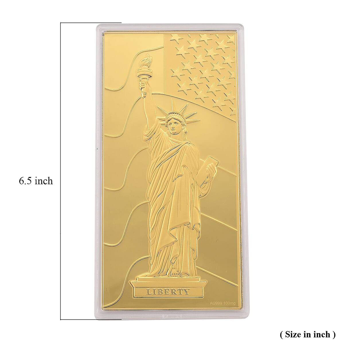 24K Golden Statue of Liberty Emboss Sheet (15.5x7.5cm) 100mg (Del. in 8-10 Days) image number 4