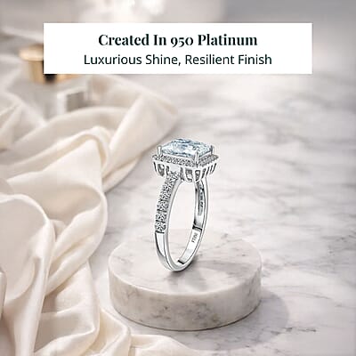 IGI Certified Luxuriant Lab Grown Diamond Ring in 950 Platinum 3.00 ctw (Size 6.0)