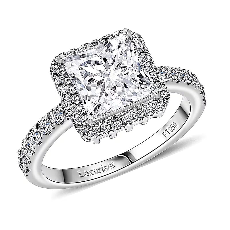 IGI Certified Luxuriant Lab Grown Diamond Ring in 950 Platinum 3.00 ctw (Size 7.0)