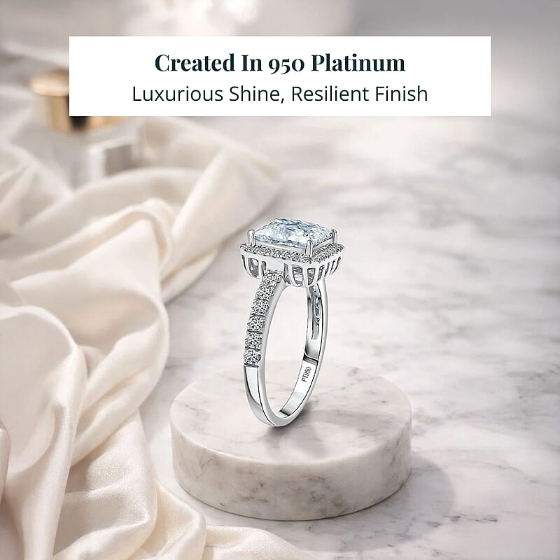 IGI Certified Luxuriant Lab Grown Diamond Ring in 950 Platinum 3.00 ctw (Size 7.0)