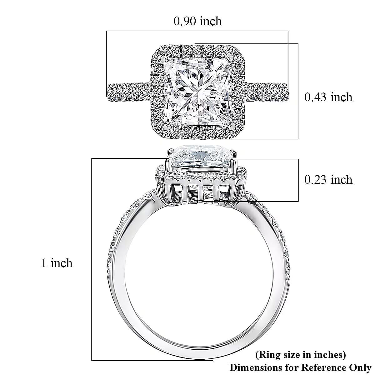 IGI Certified Luxuriant Lab Grown Diamond Ring in 950 Platinum 3.00 ctw (Size 8.0) image number 6