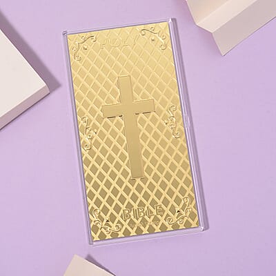 24K Golden Holy Bible Emboss Sheet (15.5x7.5cm) 100mg