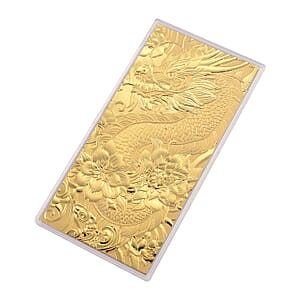  TLV 24K Golden Dragon Harmony and Flower Emboss Sheet (15.5x7.5cm) 100mg