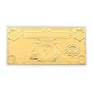 24K Golden American Legacy Two-Dollar Bill Embossed Sheet (15.5x7.5cm) 100mg