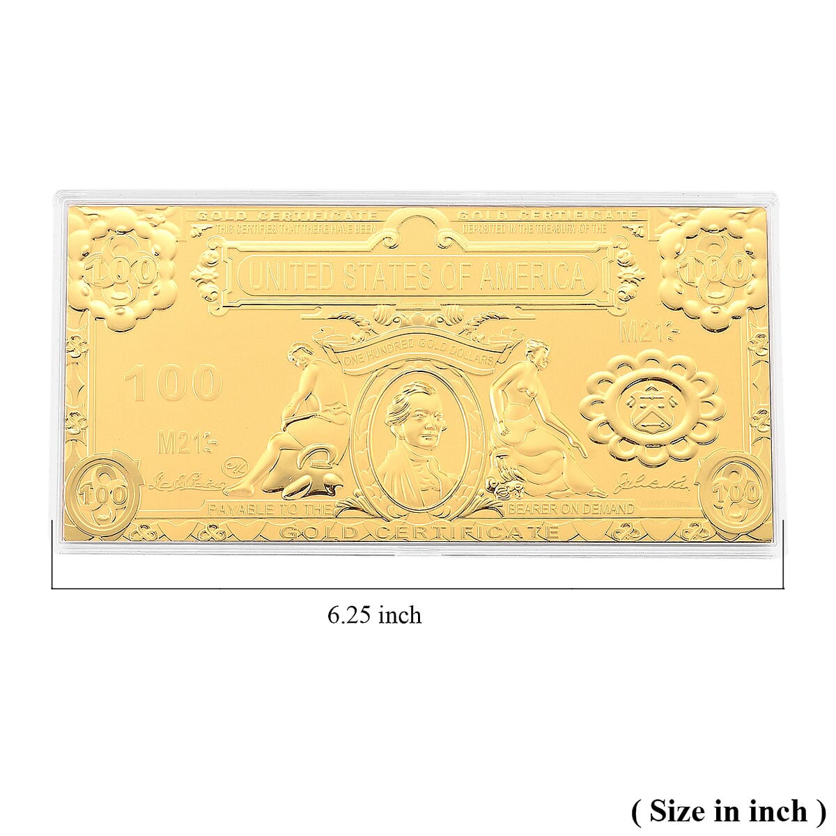 24K Golden American Legacy Two-Dollar Bill Embossed Sheet (15.5x7.5cm) 100mg image number 4