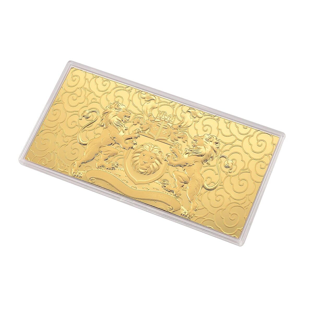 24K Golden Guardian Lion Crest Emboss Sheet (15.5x7.5cm) 100mg (Del. in 8-10 Days) image number 2