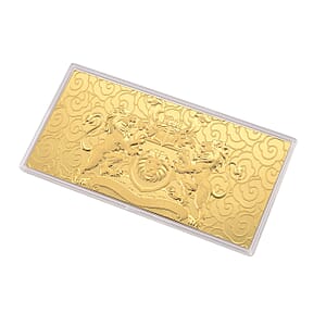 24K Golden Guardian Lion Crest Emboss Sheet (15.5x7.5cm) 100mg