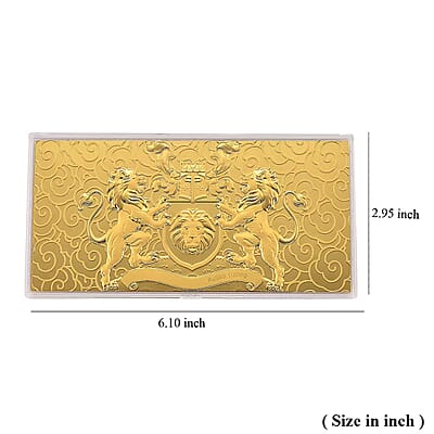 24K Golden Guardian Lion Crest Emboss Sheet (15.5x7.5cm) 100mg