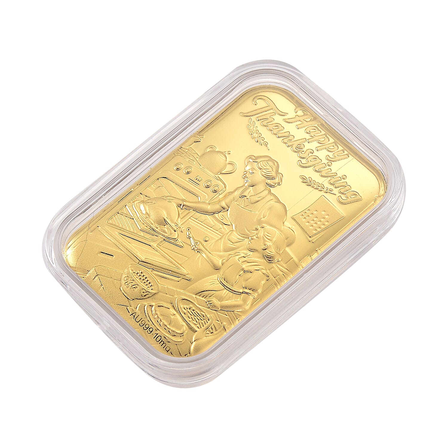 24K Golden Thanksgiving Emboss Sheet (31x45.5mm) 10mg